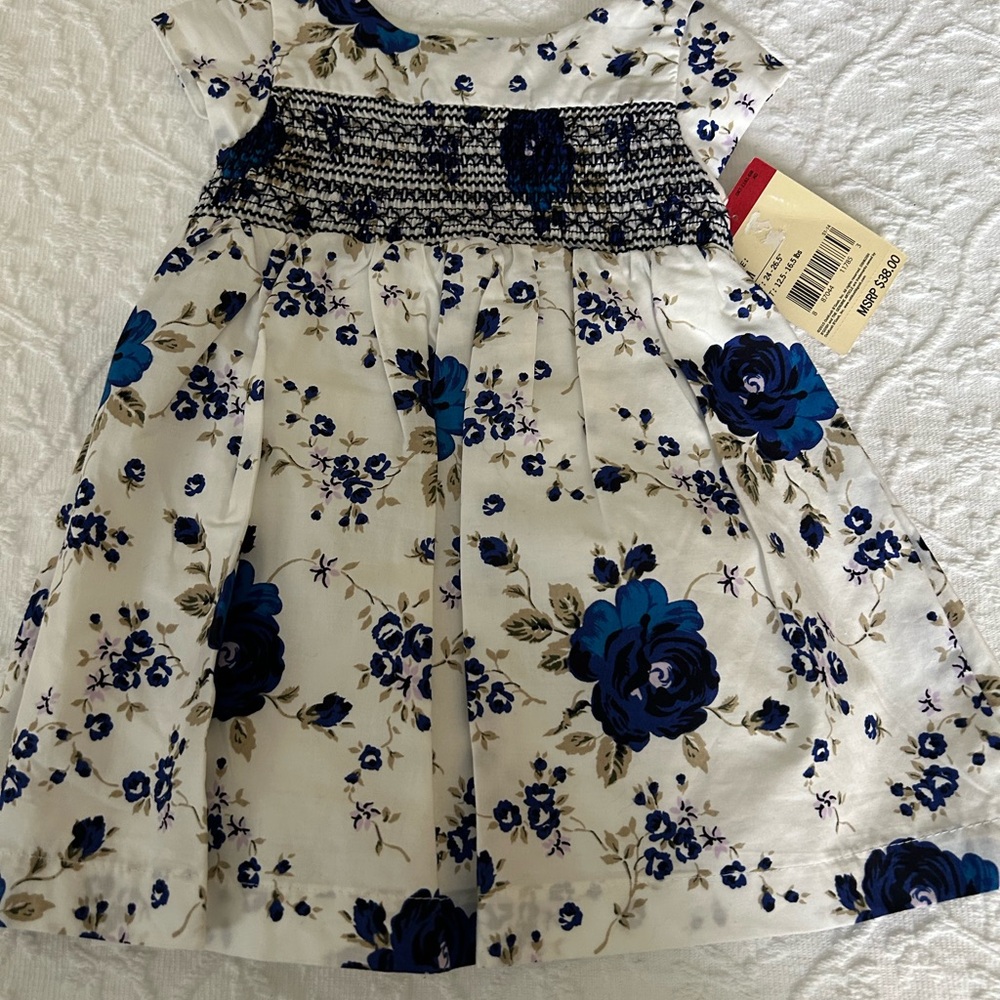 OshKosh B'gosh Blue and White Formal Dress